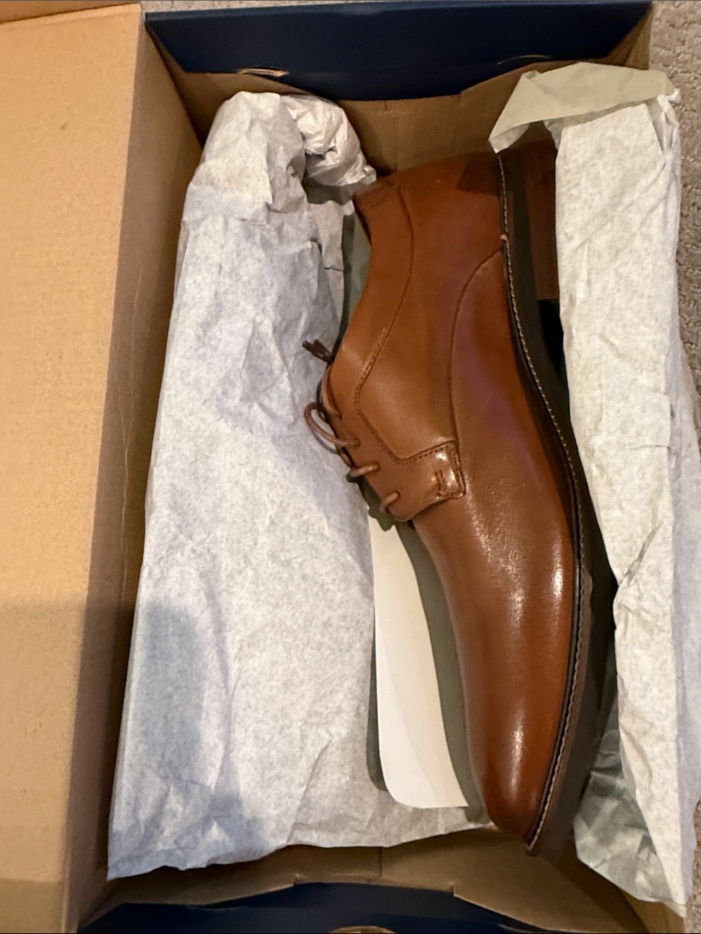 Cole Haan Brown Leather Lace-Up Oxfords